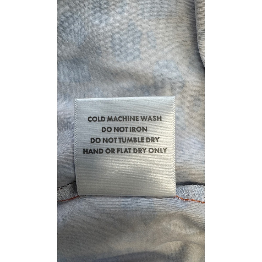 Old Row Men XL Orange Tailgate Print Performance Polo Shirt Short Sleeve Stretch - Picture 5 of 16